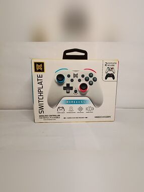 Wireless Gaming Controller - White with Blue & Red Accents